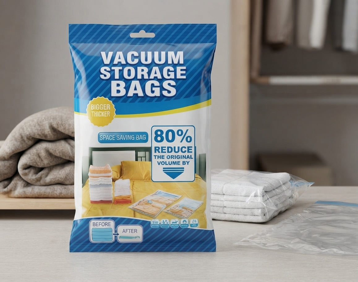 🏠✨ ¡Recupera tu Espacio! Bolsas de Almacenamiento al Vacío Premium (Ahorra 80% de Volumen) 🛍️