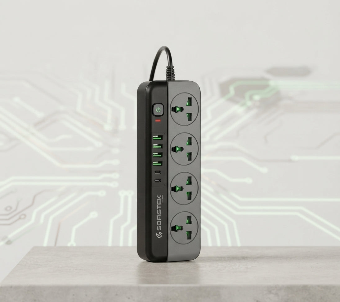 ⚡🔌 Multitoma Inteligente de Carga Rápida Sofistek 85W (4AC + 4USB-A + 2USB-C)🚀⚡