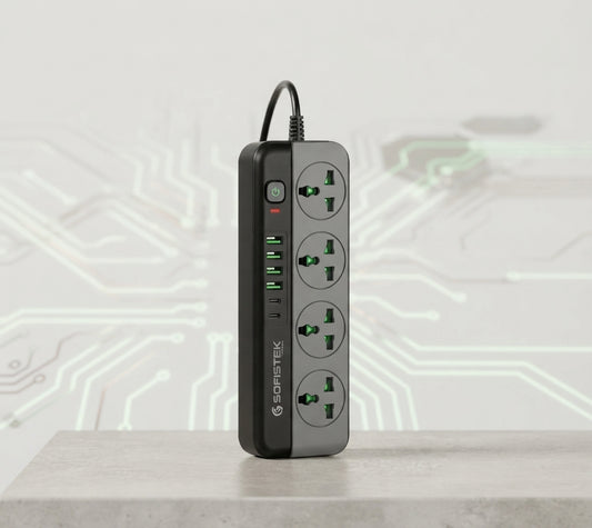 ⚡🔌 Multitoma Inteligente de Carga Rápida Sofistek 85W (4AC + 4USB-A + 2USB-C)🚀⚡