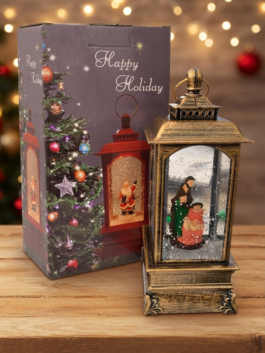 Farol Navideño Decorativo con Movimiento de Nieve y Luz – Múltiples Diseños ✨🎄
