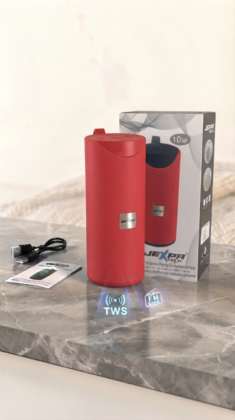 🎵 Parlante Portátil Inalámbrico JX-113 Bluetooth 10W TWS Radio FM 🔊