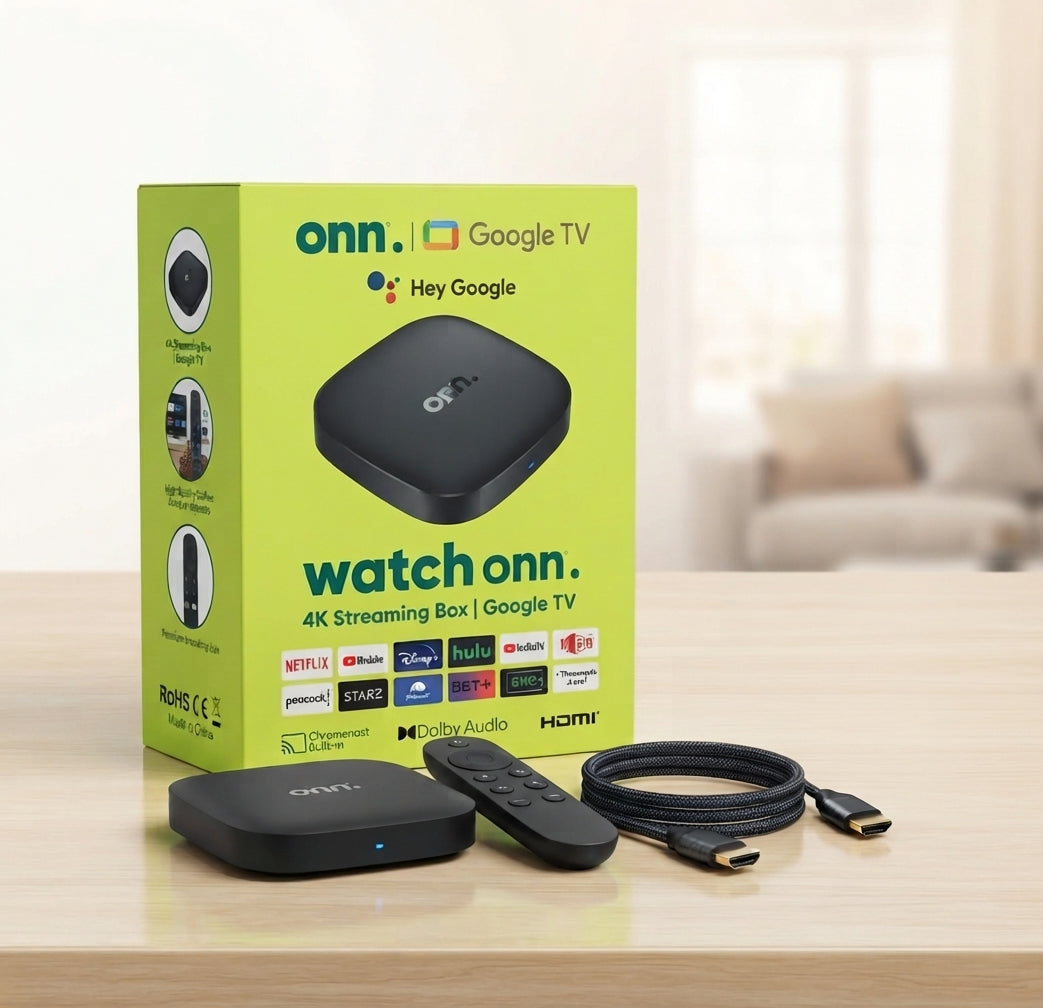 Tv Box Genérico Onn 4K Streaming Box Google TV Asistente De Voz Control 📺🔥