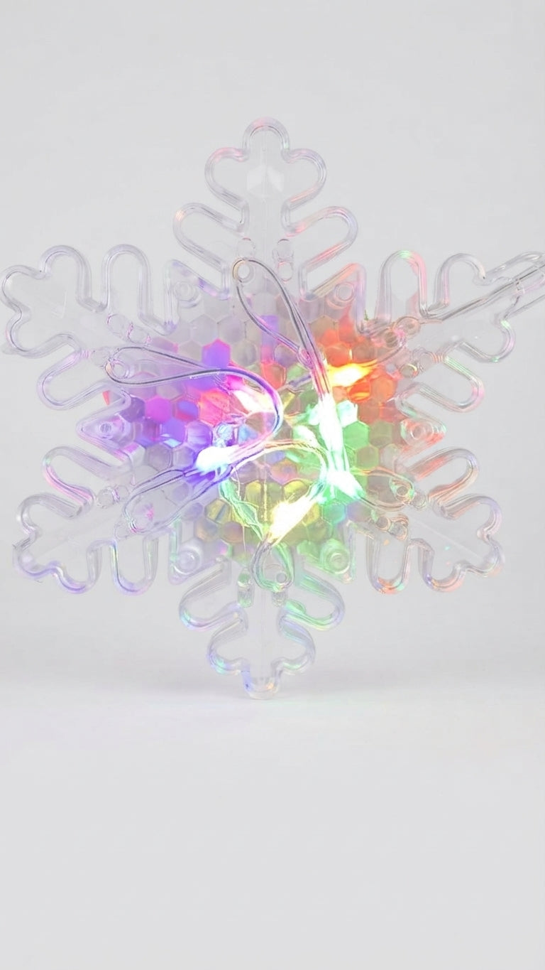 ❄️🌟 Guirnalda Navideña LED con Copos de Nieve y Estalactitas - Iluminación Multicolor Extra Brillante 🎄✨
