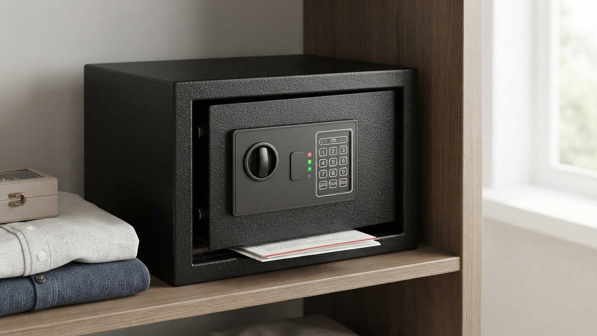 🔐💼 CAJA FUERTE DIGITAL DE SEGURIDAD (MODELO COMPACTO) 🛡️✨