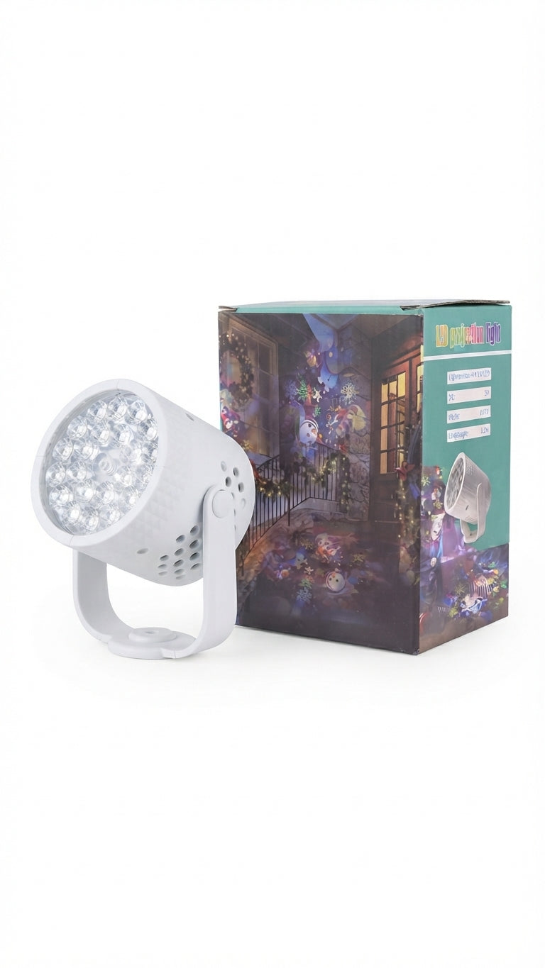 Proyector LED Navideño de Luces y Patrones Mágicos para Decoración 🎄✨