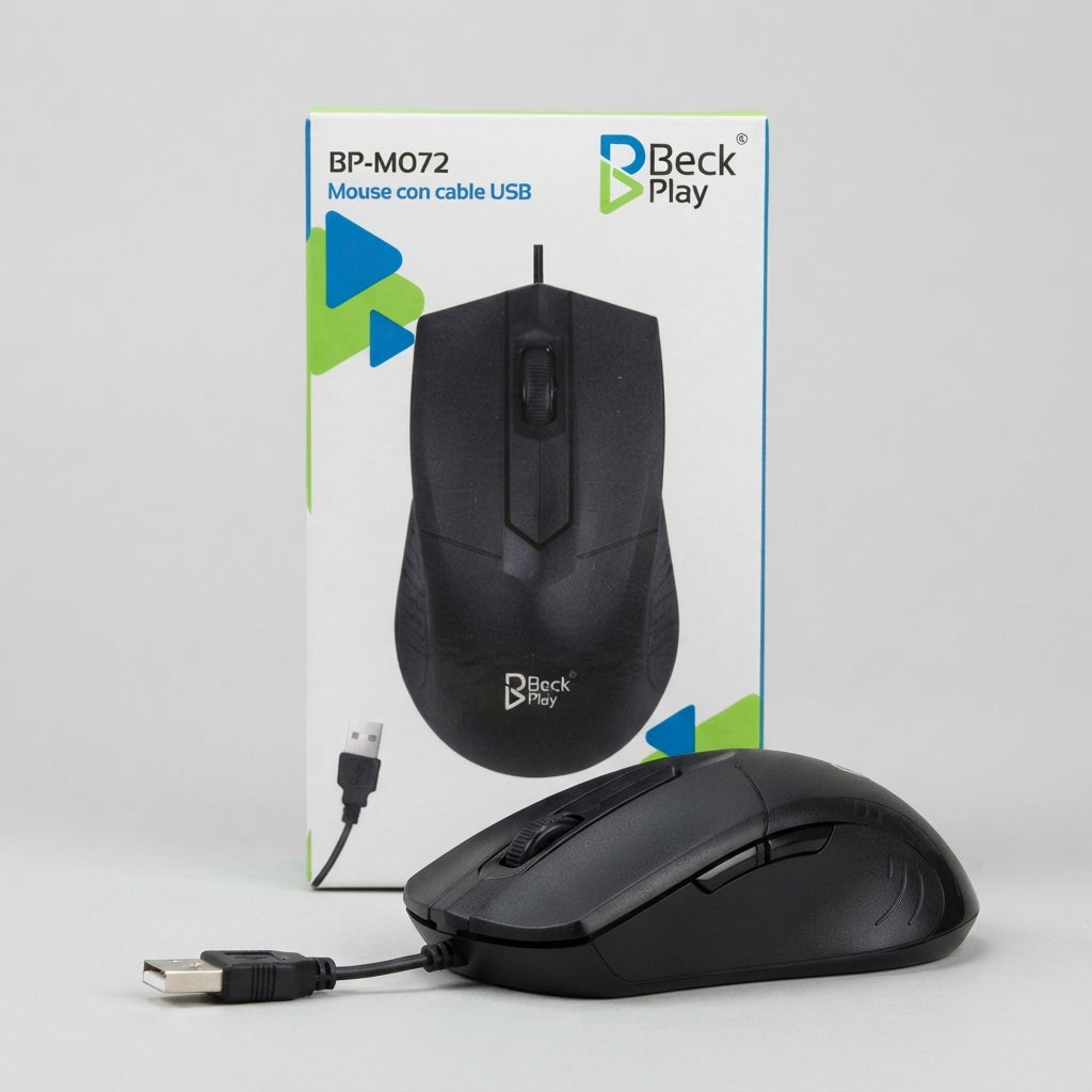 🖱️ Mouse con Cable USB Beck Play 💻✨