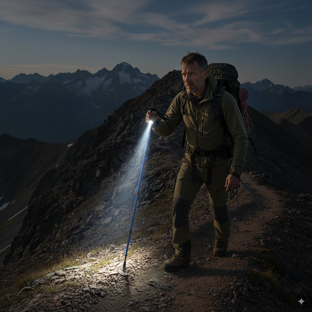 Baston Trekking con Linterna