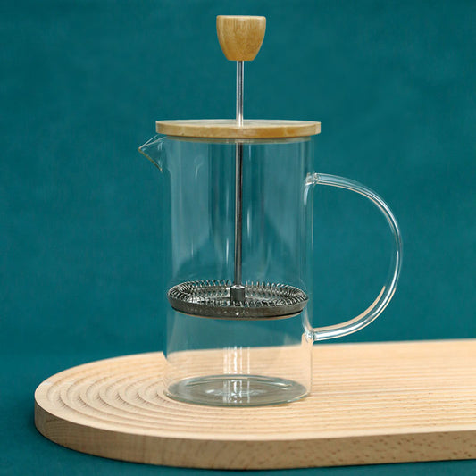 ☕ Prensa Francesa Premium 600ml | Borosilicato y Bambú Natural 🌿