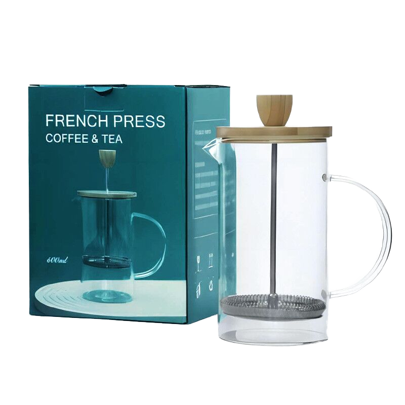 ☕ Prensa Francesa Premium 600ml | Borosilicato y Bambú Natural 🌿