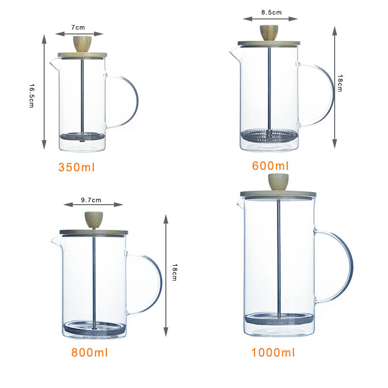 ☕ Prensa Francesa Premium 600ml | Borosilicato y Bambú Natural 🌿