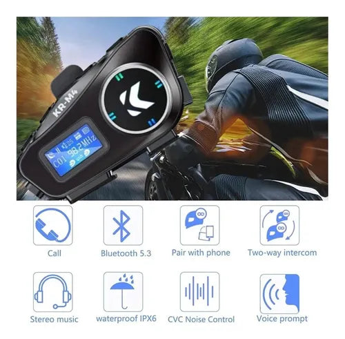Intercomunicador Bluetooth para Moto KR-M4