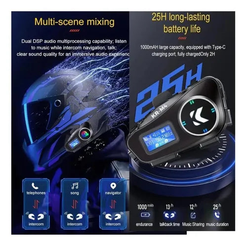 Intercomunicador Bluetooth para Moto KR-M4