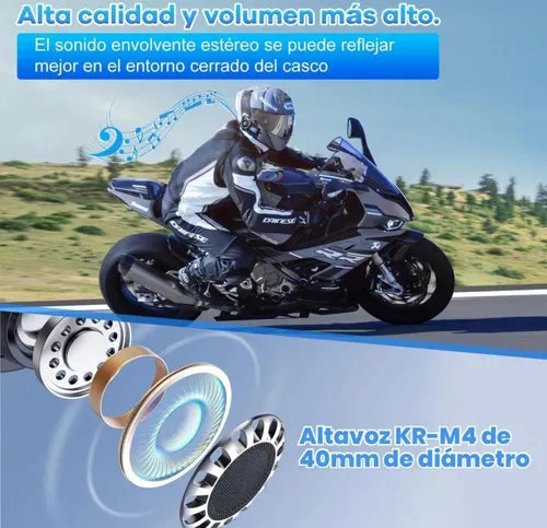 Intercomunicador Bluetooth para Moto KR-M4