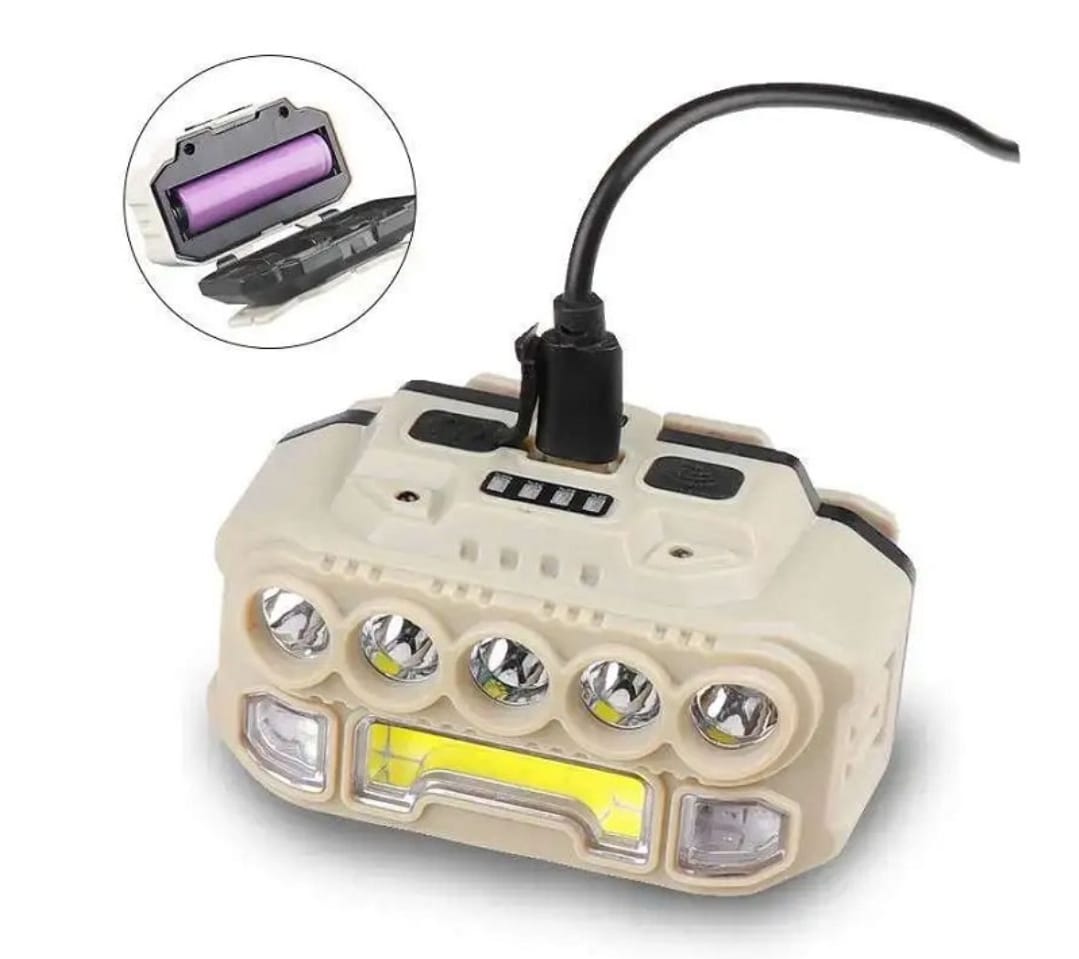 Linterna Minera LED de 5 Leds Recargable