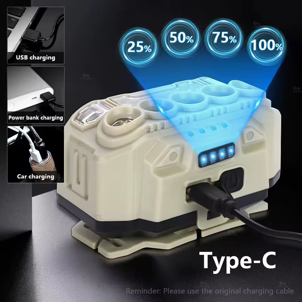 Linterna Minera LED de 5 Leds Recargable