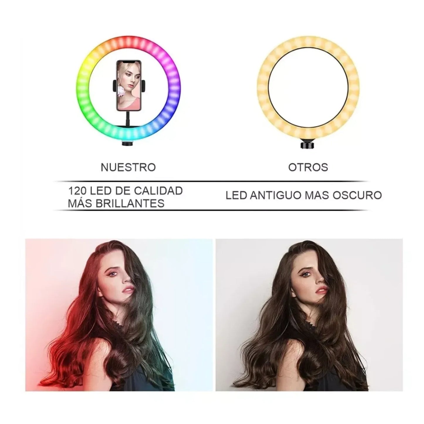 Aro de Luz LED RGB Pro 26cm