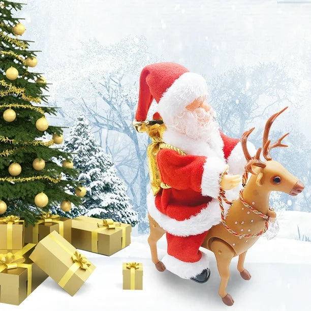 Papá Noel Interactivo Montado en Reno