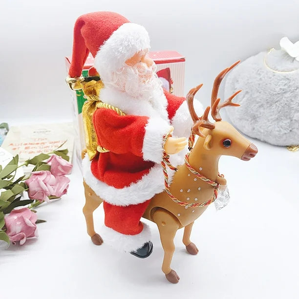 Papá Noel Interactivo Montado en Reno