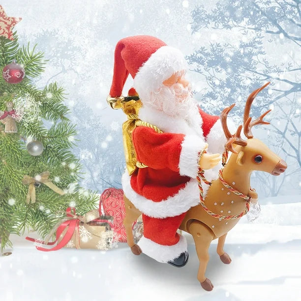 Papá Noel Interactivo Montado en Reno