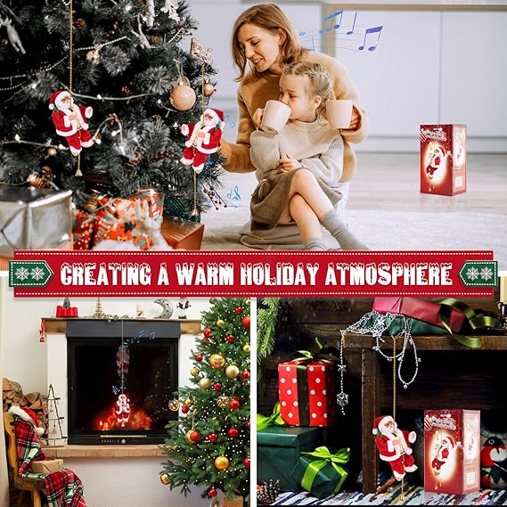 Figura de Papá Noel Escalador en Cadena