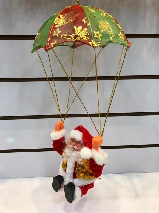Adorno Navideño: Papá Noel en Paracaídas