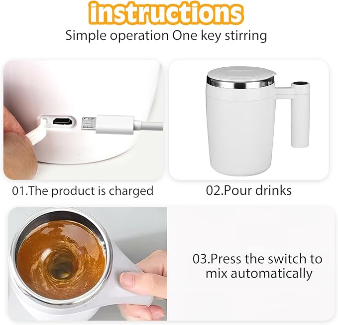 Mug Mezclador Magnético Recargable