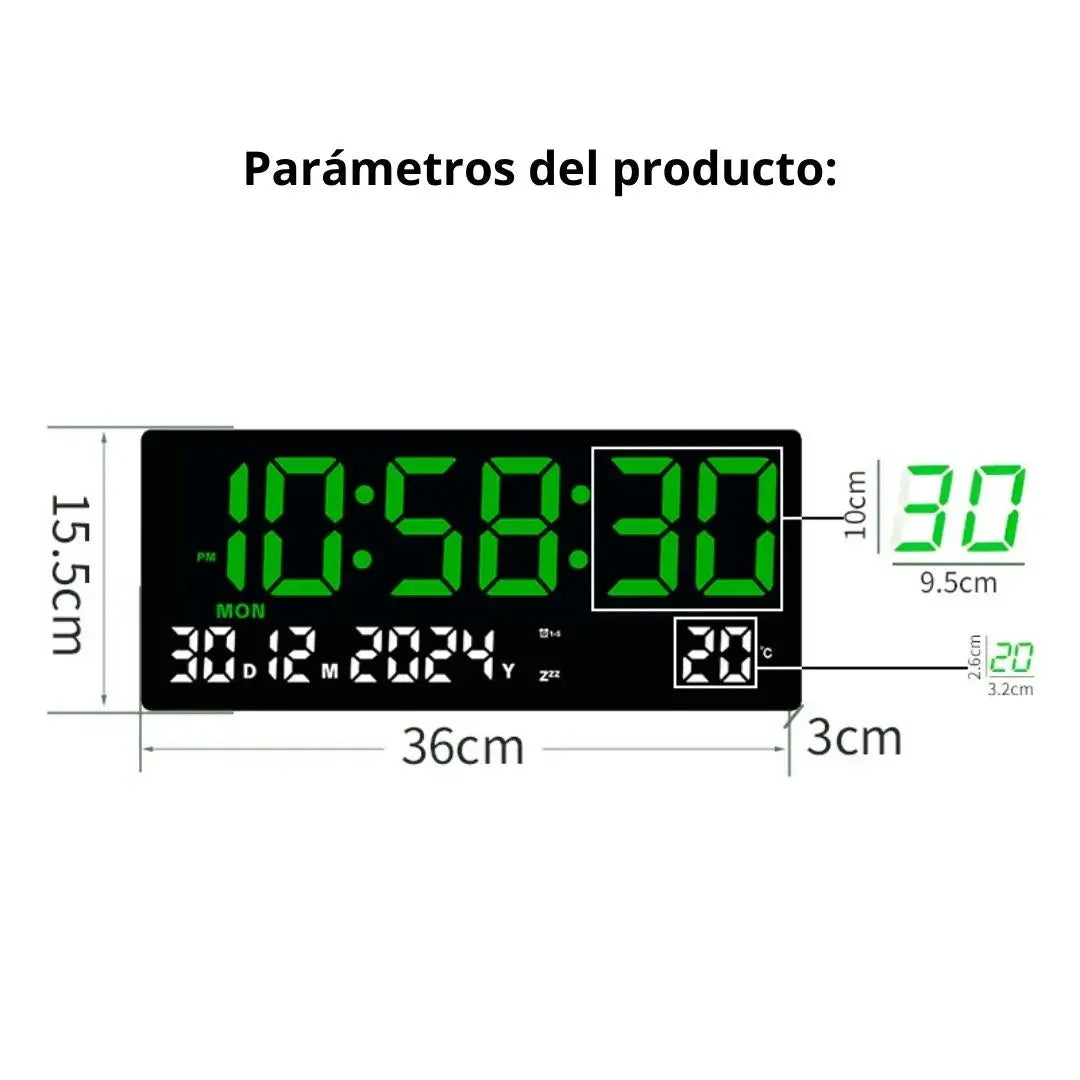 Reloj Led Digital Multifuncional JH3609