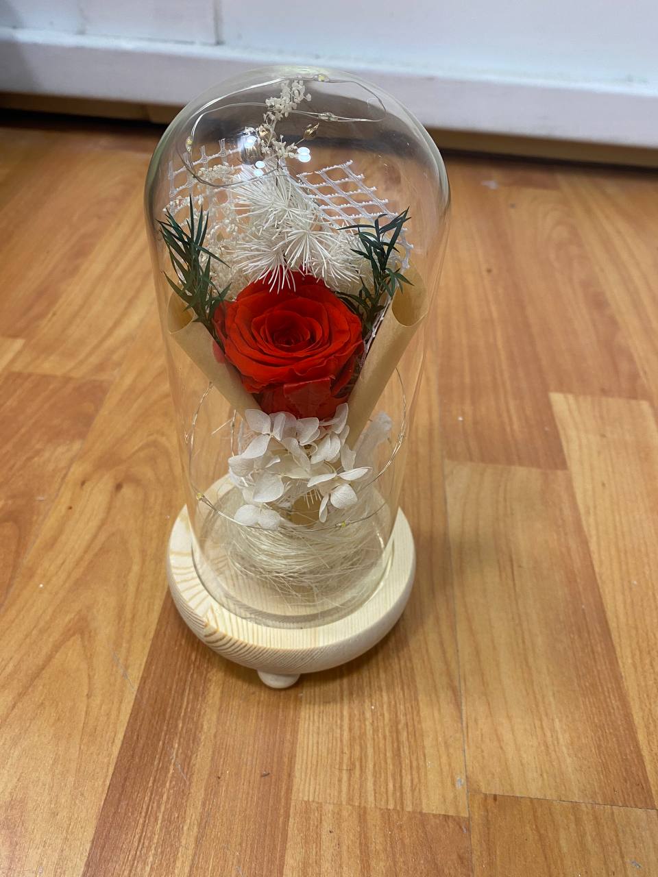 Rosa Eterna LED en Cúpula de Cristal