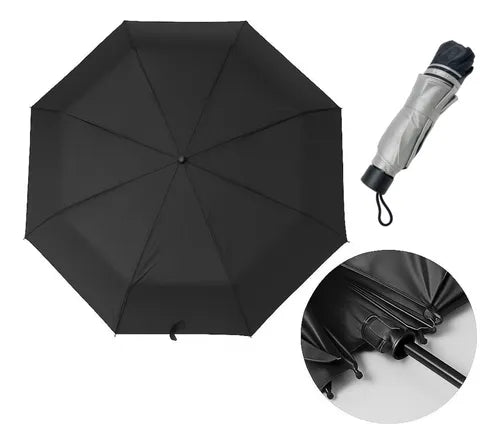 Sombrilla Antifluidos Retráctil Portátil con Protección UV