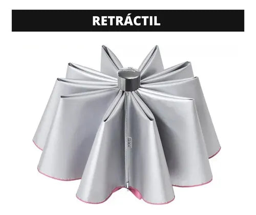 Sombrilla Antifluidos Retráctil Portátil con Protección UV