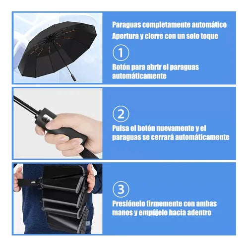Sombrilla Paraguas Semi Presidencial Automática