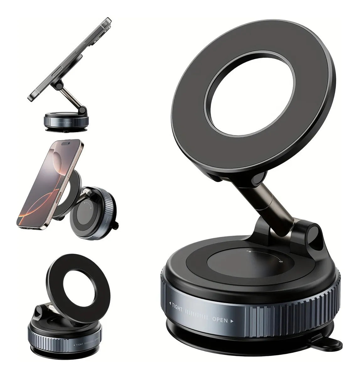 Soporte Magnético de Lujo con Ventosa de Vacío