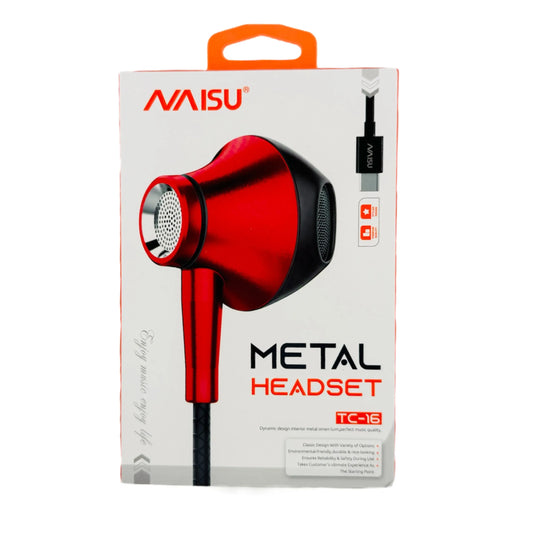 🎧Audífonos In-Ear Tipo C NAISU TC-16 Metal - Audio Digital; Manos Libres 🎶