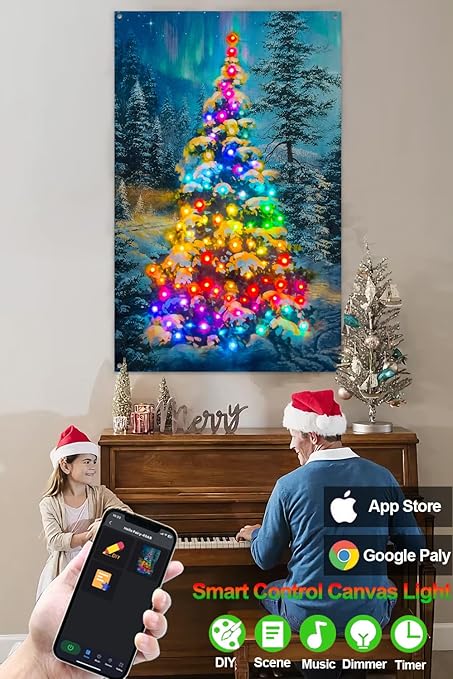 Tapiz de Pared Navideño LED Inteligente