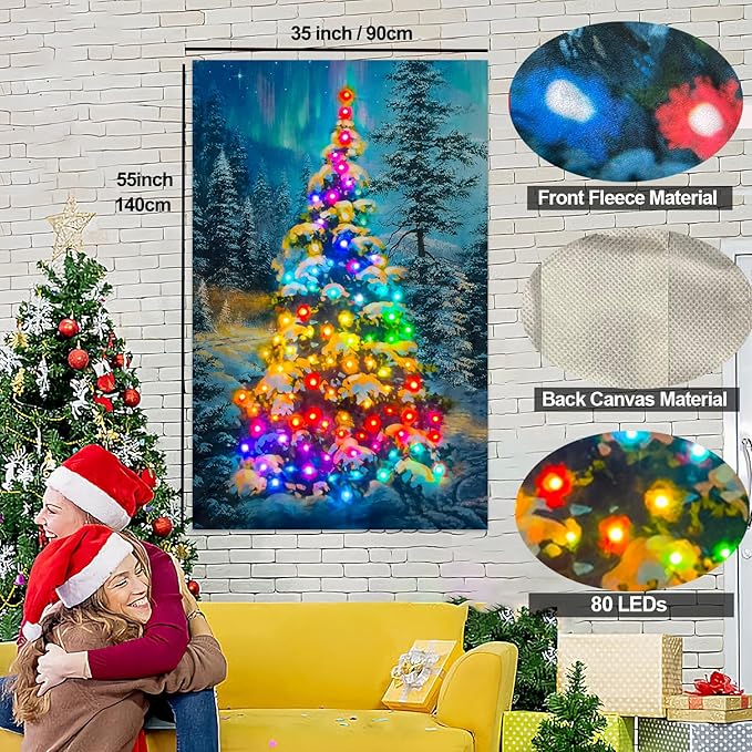 Tapiz de Pared Navideño LED Inteligente