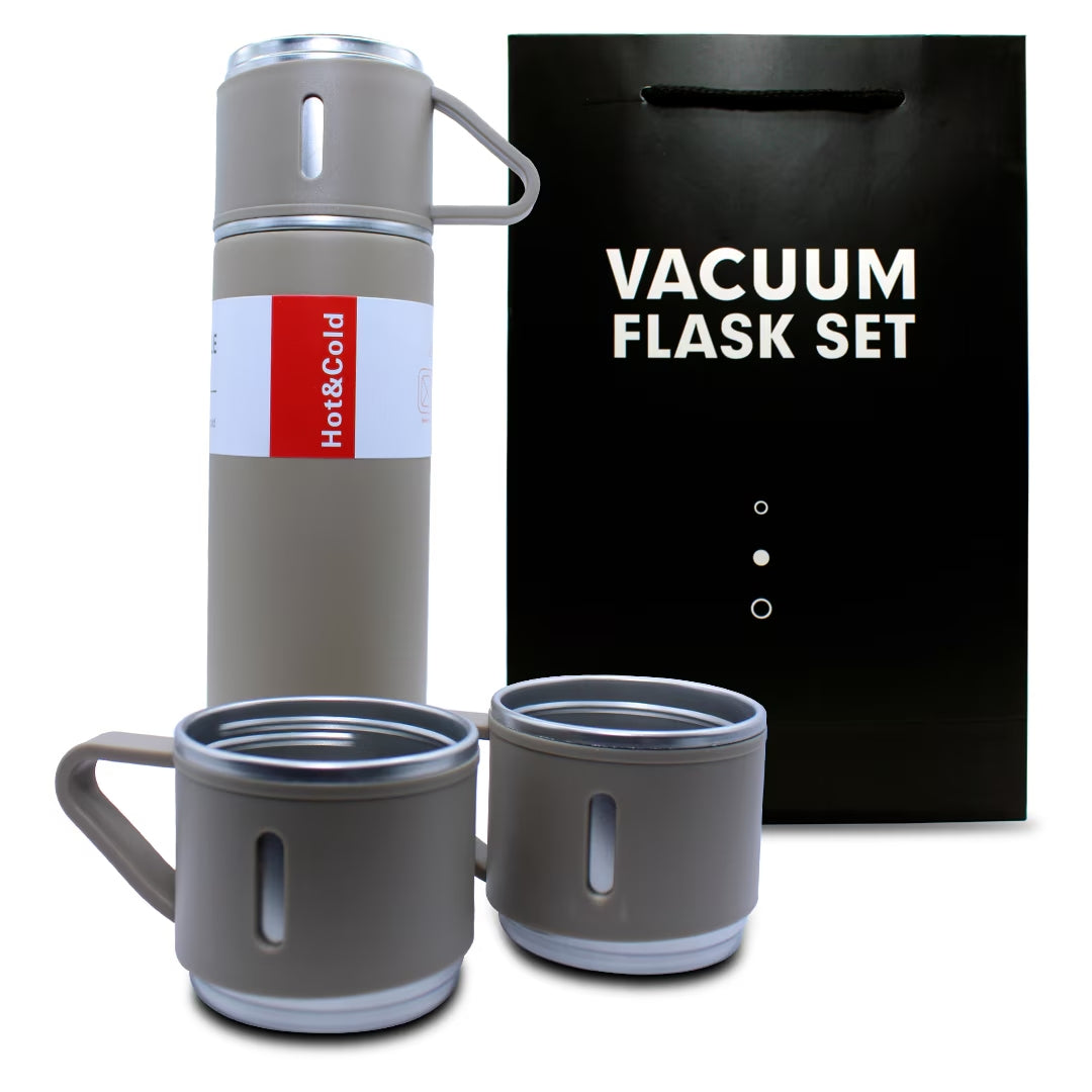 Termo Vacuum Metalizado 500 ml + 3 Tazas