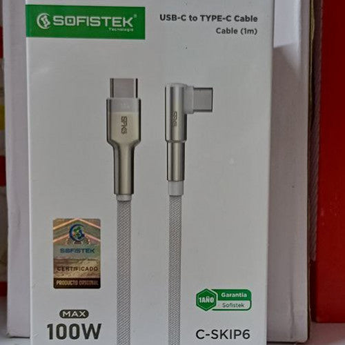Cable de Carga Rápida USB-C a USB-C de 100W (1 Metro)
