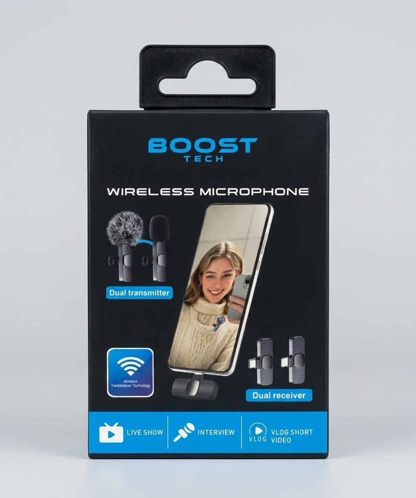 🎙️ Micrófono Inalámbrico K9 Pro Boost Tech | Dual Transmitter; Receiver ✨