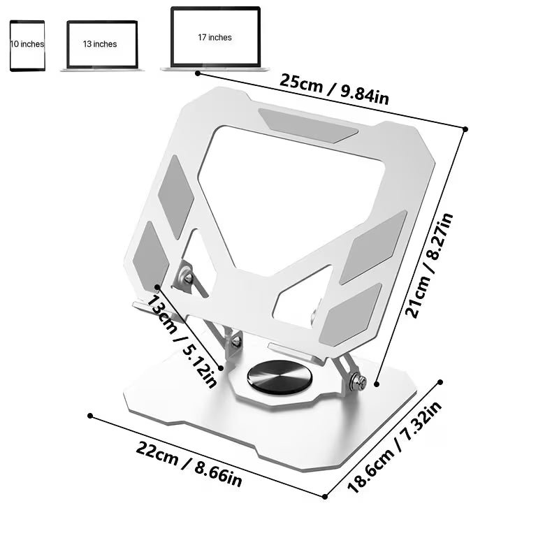 💻 Soporte Premium Giratorio 360° para Laptop | Aluminio Reforzado y Ajuste Ergonómico ✨