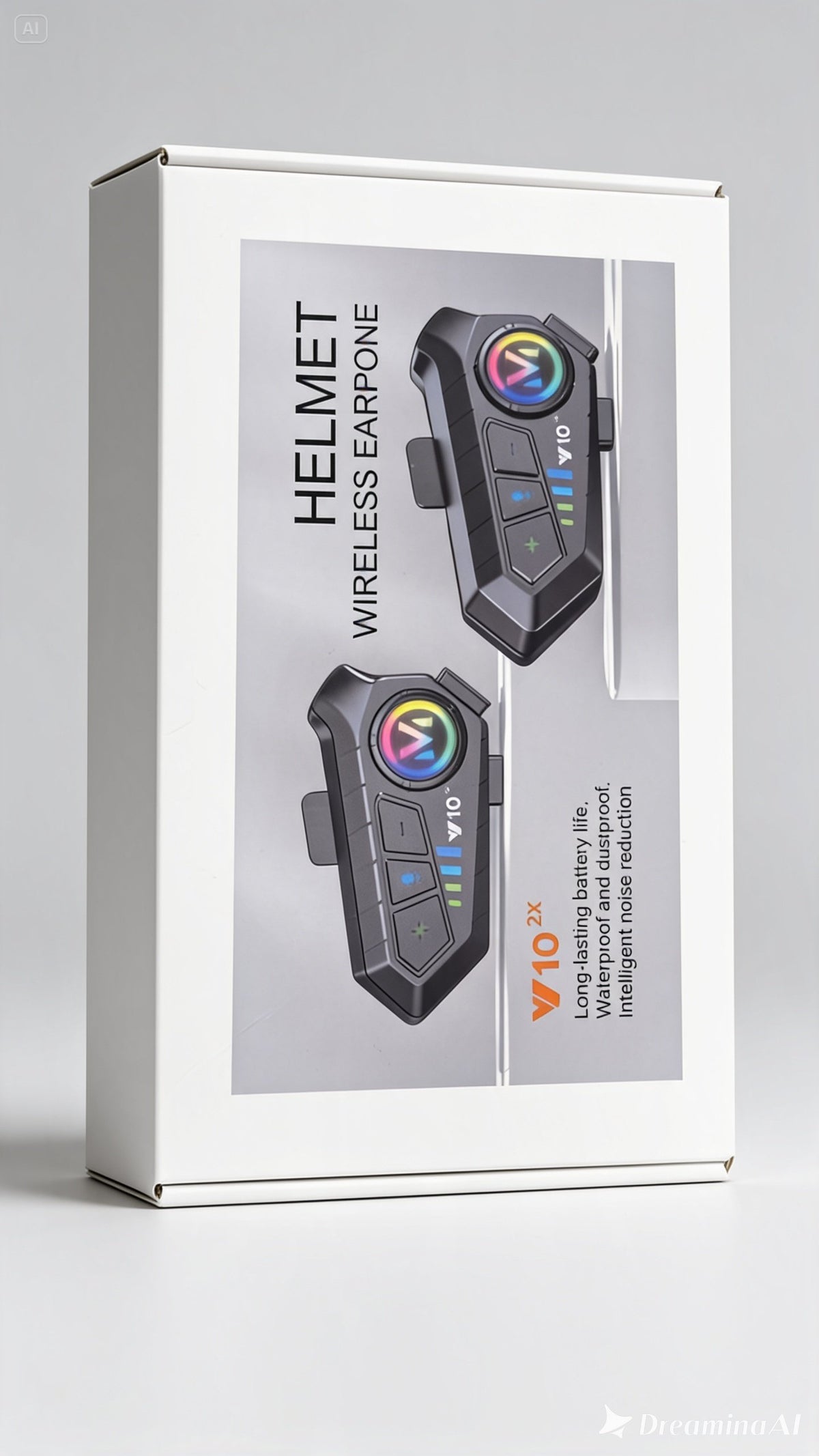 Intercomunicador Manos Libres Inalámbrico Casco Moto V10 Bluetooth - Par x 2 Unidades