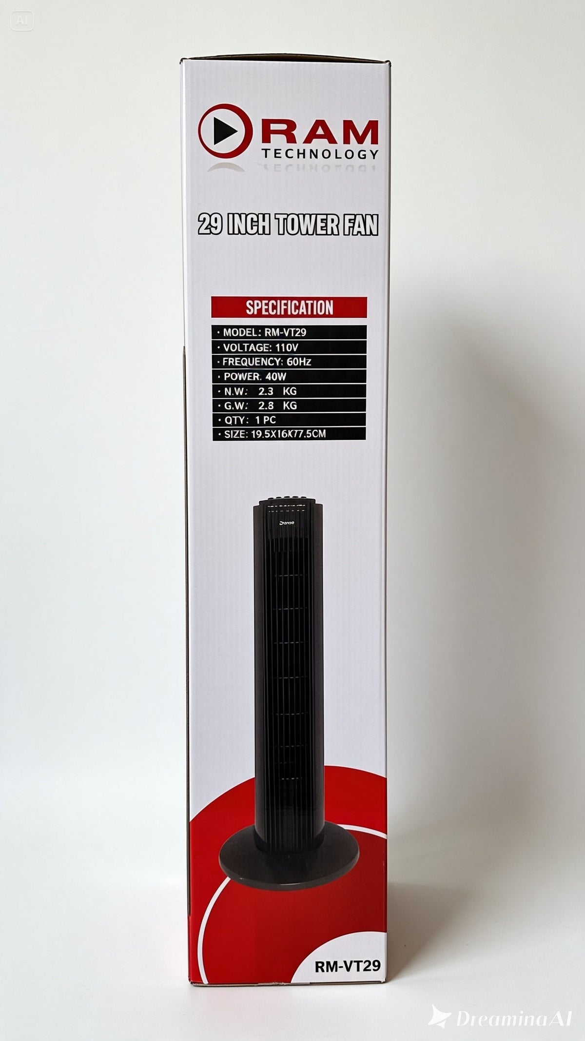 Ventilador De Torre 29 Pulgadas Ram Technology Rm-vt29 Con Control Remoto 🌬️🌪️