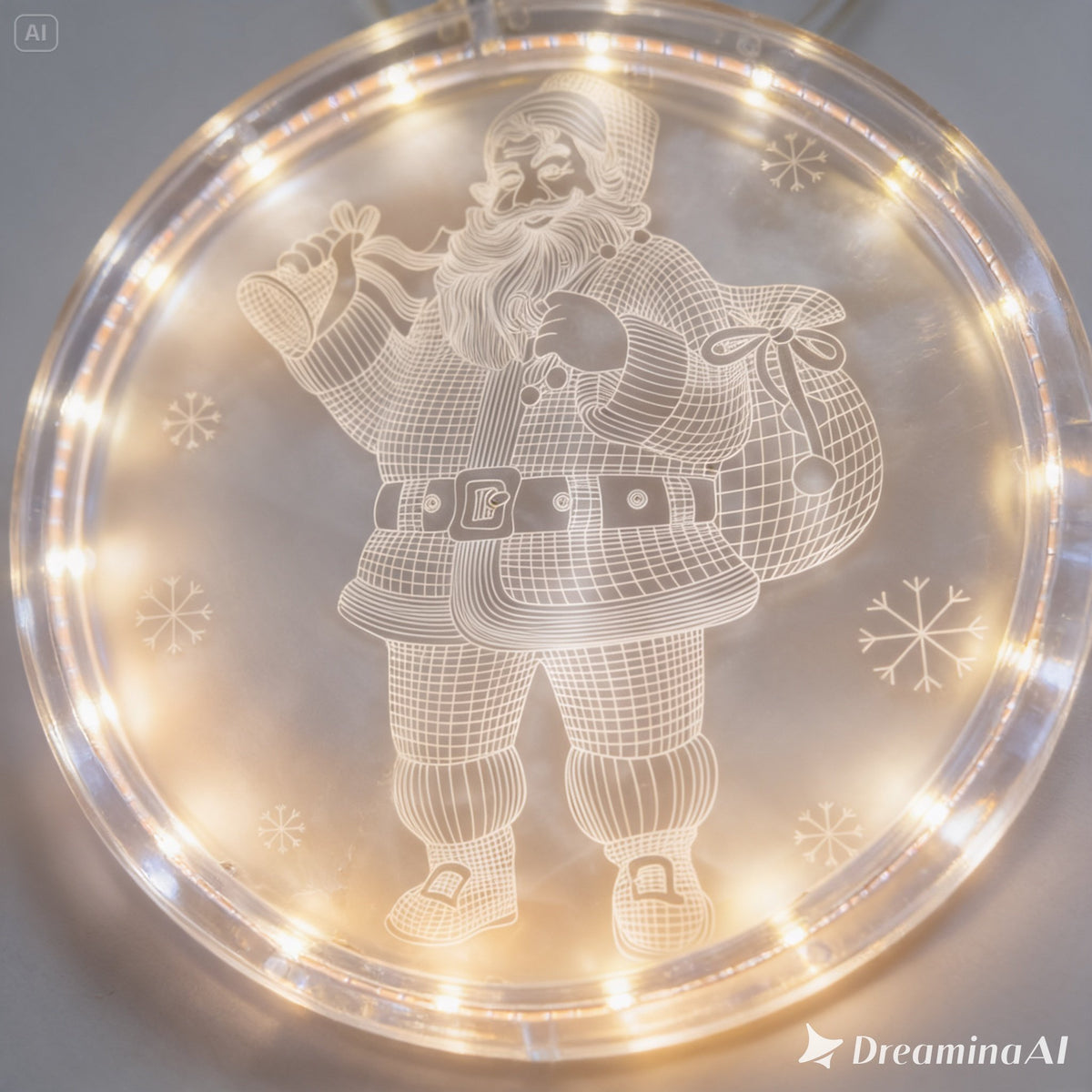 Guirnalda Luces Navideñas 3D Esferas Circulares Con Diseños Variados 5 Pzas 🎄✨