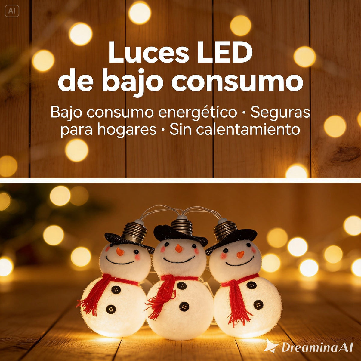 Guirnalda Luces Navideñas Adorno Muñeco De Nieve Y Esferas Con Papá Noel 🎄✨