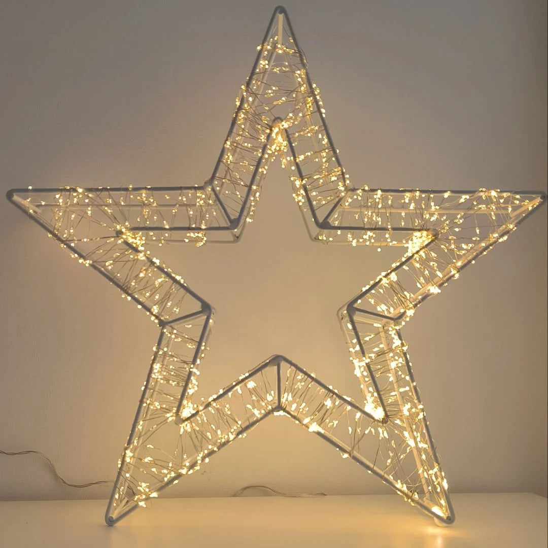 Estrella Navideña Decorativa de 5 Puntas con Luces LED Brillantes ⭐✨