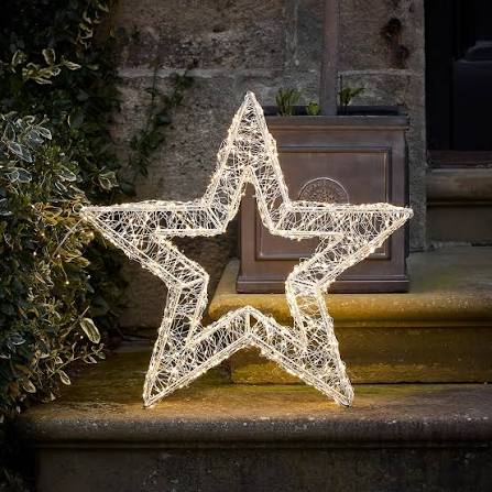 Estrella Navideña Decorativa de 5 Puntas con Luces LED Brillantes ⭐✨