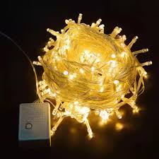 Guirnalda de Luces LED Decorativas / Serie Navideña de Luz Cálida con Cable Transparente 💡