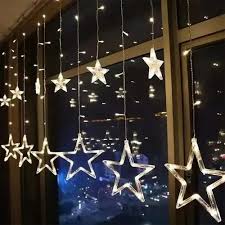 ⭐ Cortina de Luces LED Navideñas: Cascada de Estrellas Grandes y Pequeñas ✨