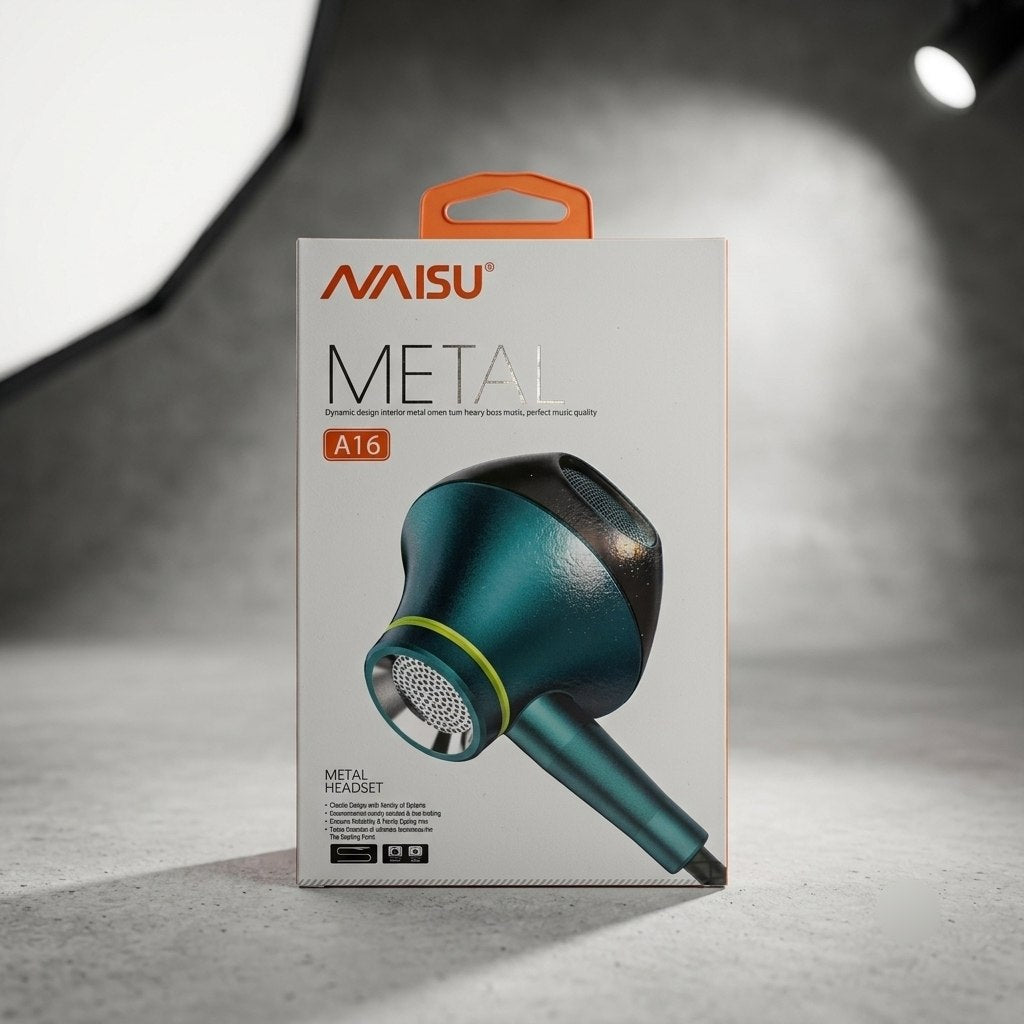 🎧Audífonos In-Ear Metal NAISU A16 Jack 3.5mm - Sonido HD Manos Libres 🎶