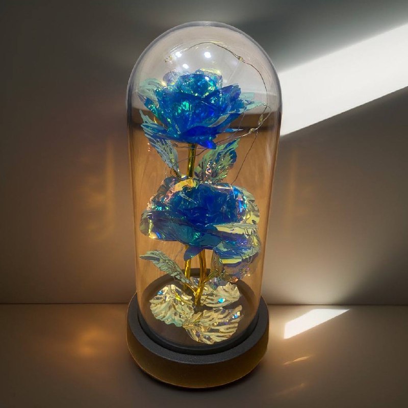 Rosa Eterna Dorada Doble