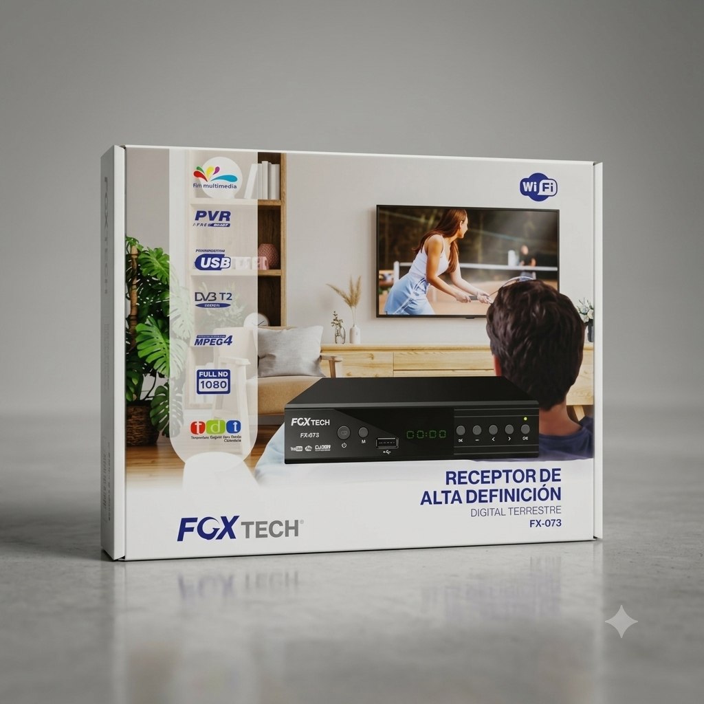 📺 Decodificador TDT Receptor de TV Digital Terrestre Full HD Foxtech FX-073 ✨